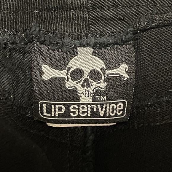 Lip Service Stretch Jeans Womens Medium Black Skinny Punk Goth Pants USA - Picture 7 of 12